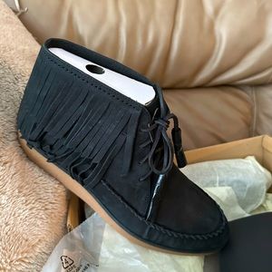 😍 Women UGG Wedge Caleb Black Bootie Size 11